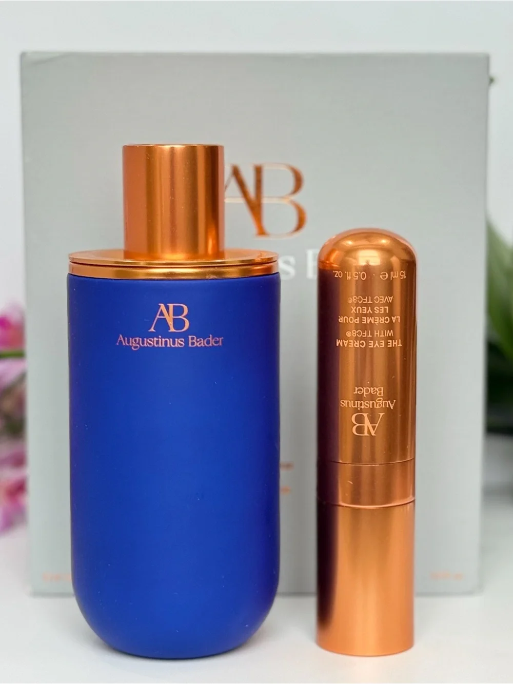 Augustinus Bader Eye Cream Holder + 2 EMPTY Eye Cream Containers + Box